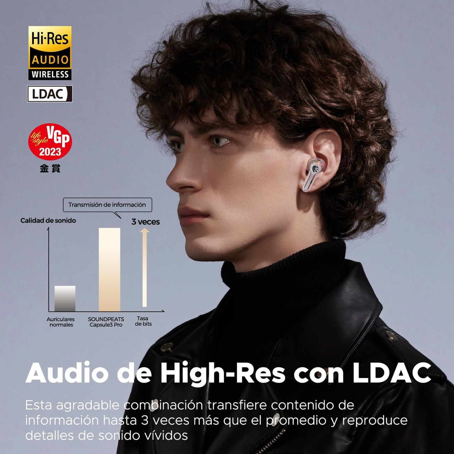 Capsule 3 Pro Audífonos Inalámbricos Hi-Res Audio con LDAC Cancelación de Ruido